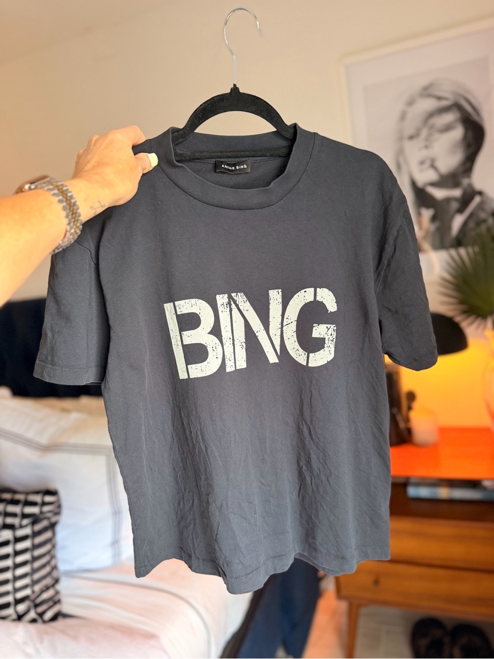 ANINE BING Walker printed cotton-jersey T-shirt - Picture 8 of 10